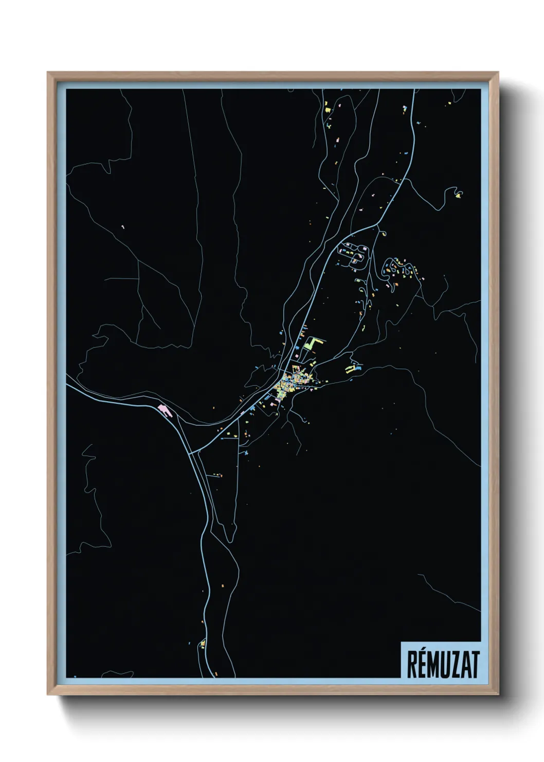 Une affiche de carte sur Rémuzat