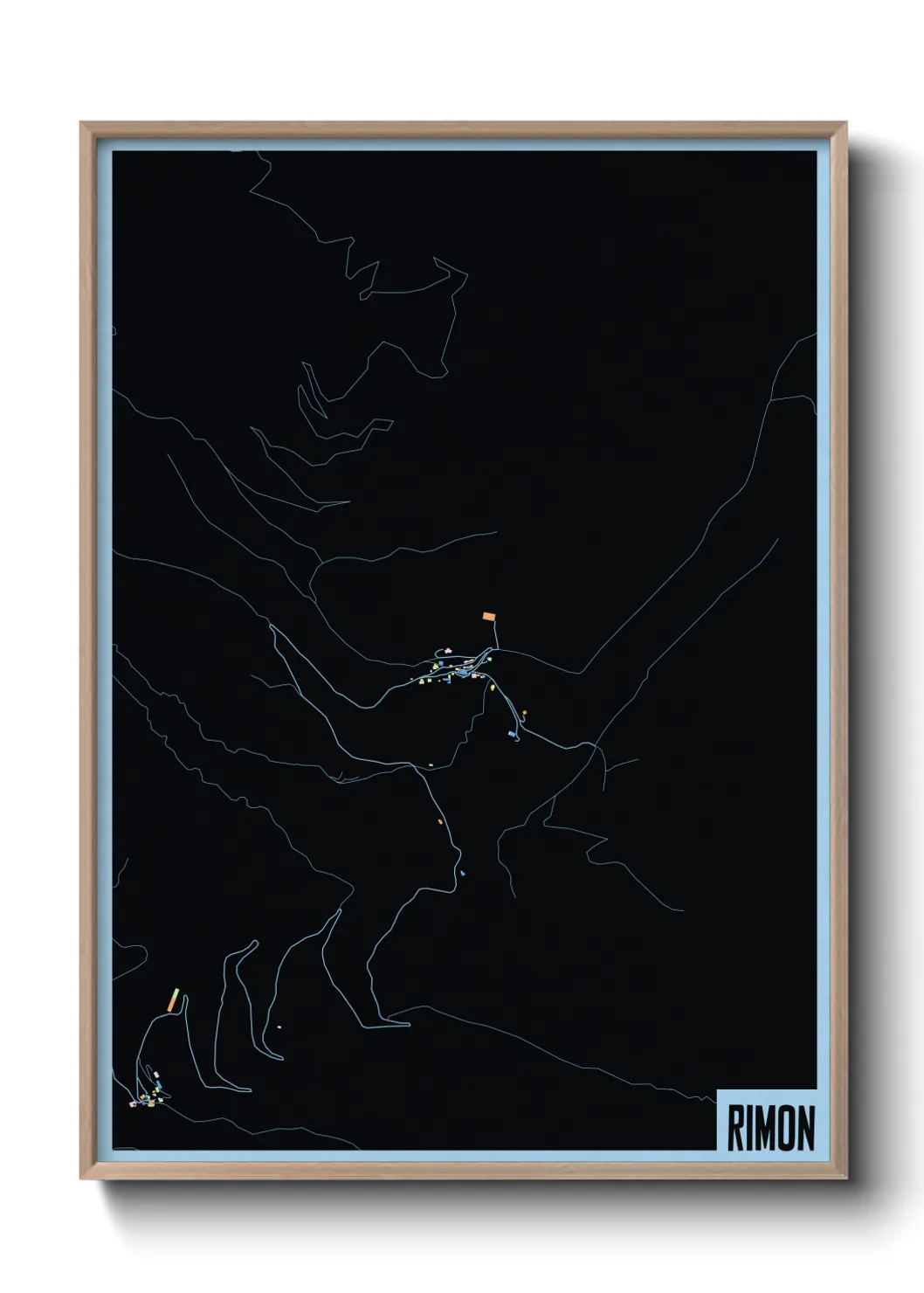 Une affiche de carte sur Rimon