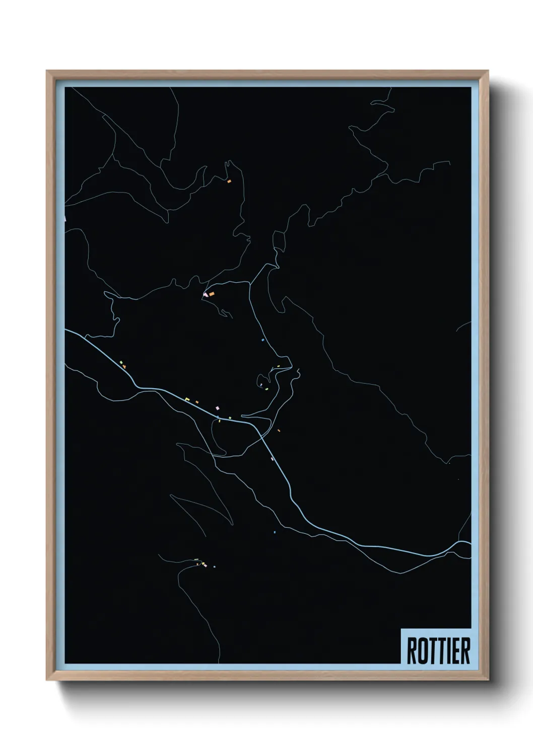 Une affiche de carte sur Rottier