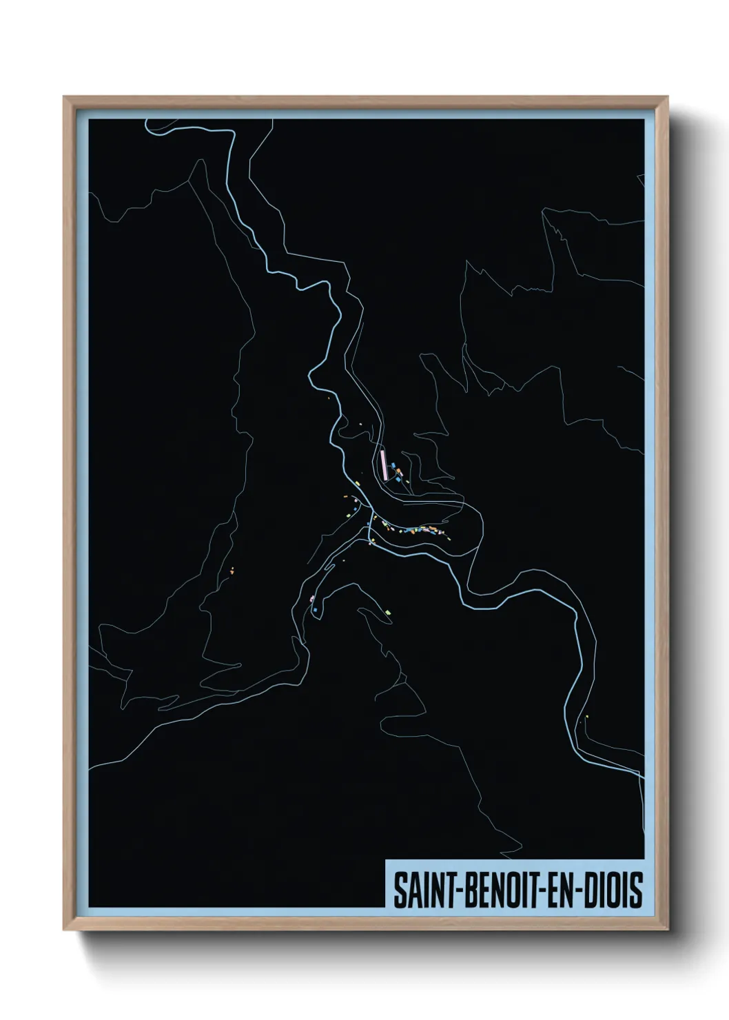 Un poster carteSaint-Benoit-en-Diois