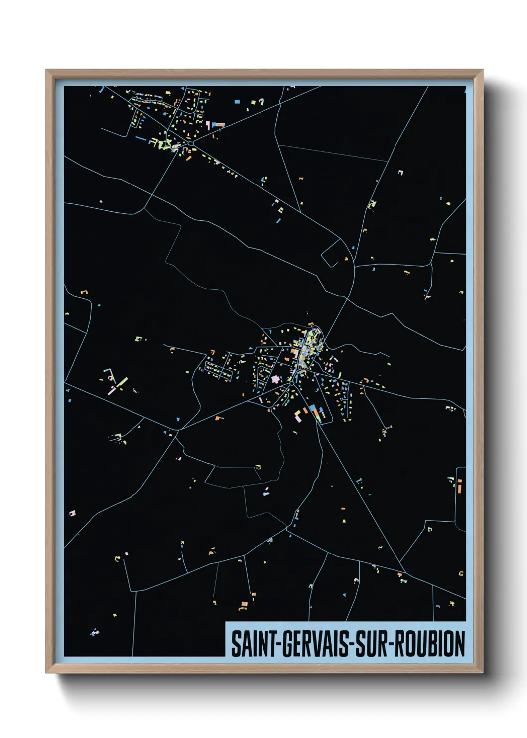 Un poster carteSaint-Gervais-sur-Roubion