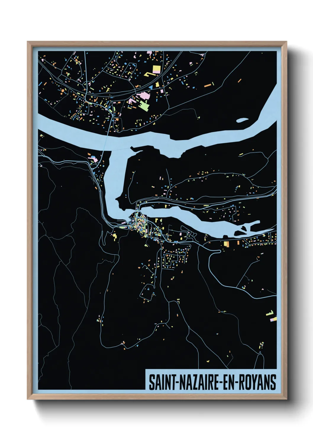 Une affiche de carte sur Saint-Nazaire-en-Royans