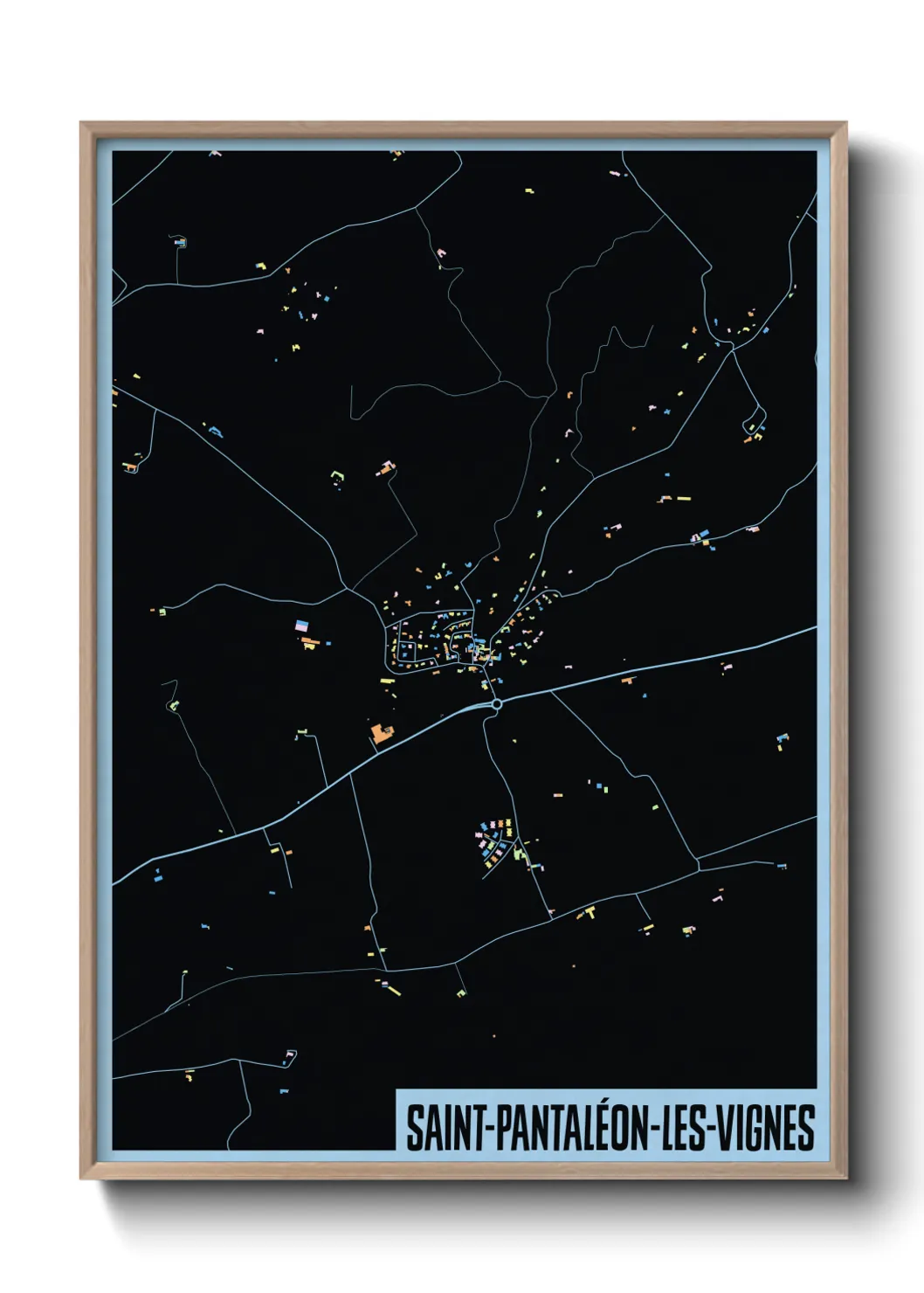 Une affiche de carte sur Saint-Pantaléon-les-Vignes