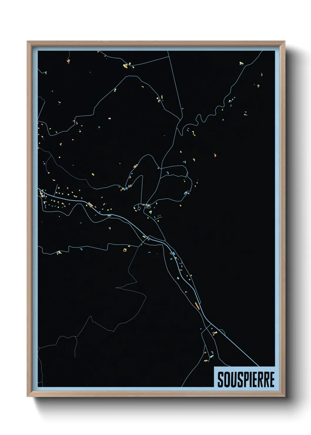 Une affiche de carte sur Souspierre