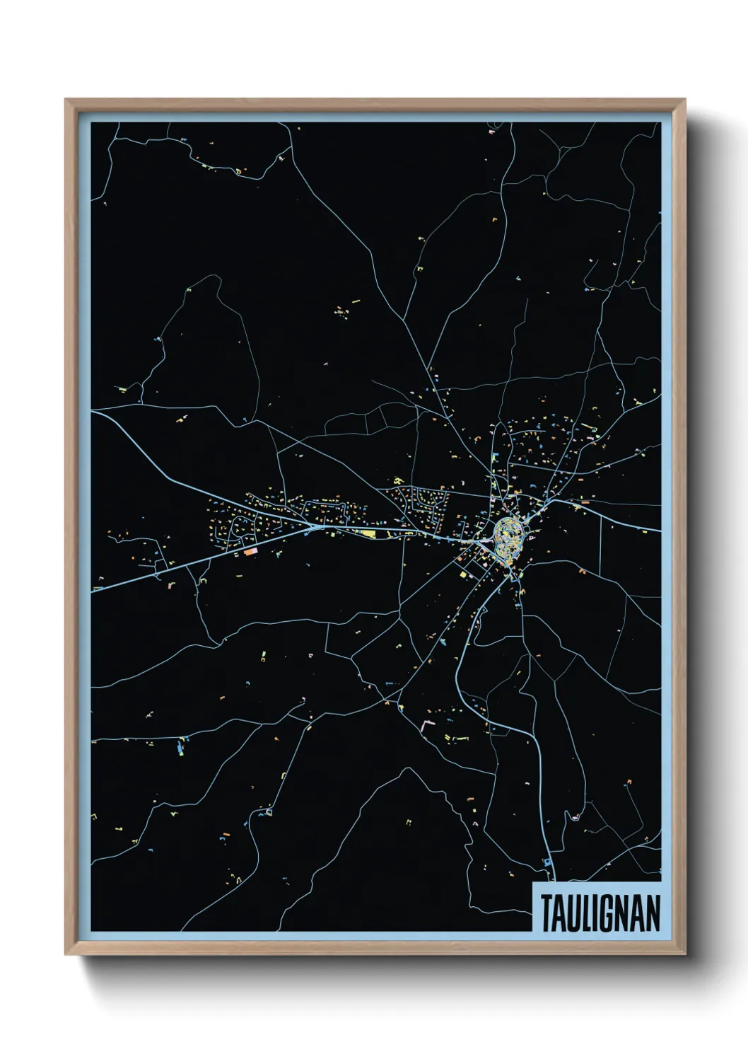 Une affiche de carte sur Taulignan