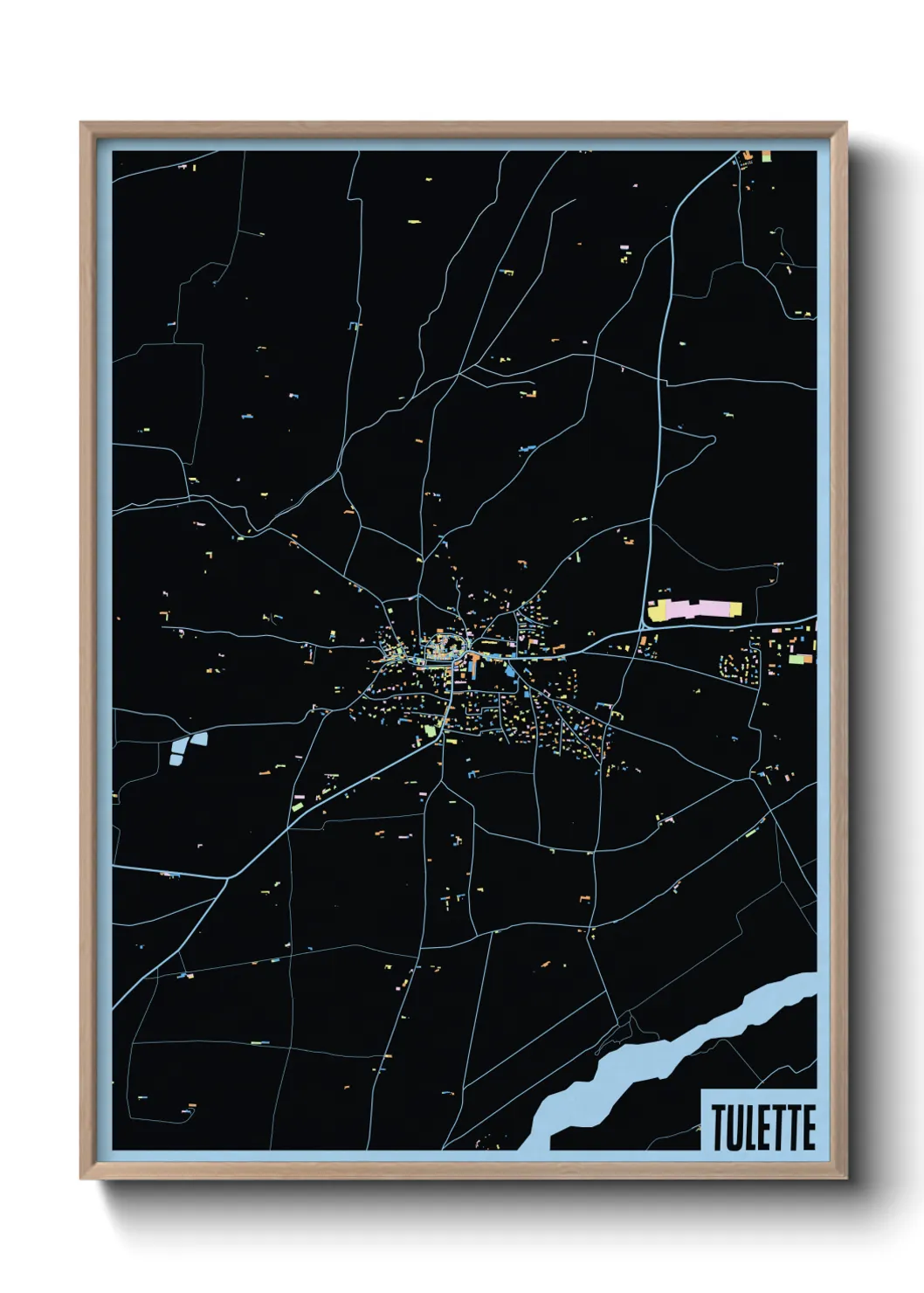 Une affiche de carte sur Tulette