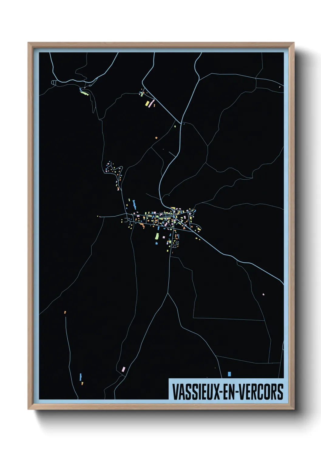 Un poster carteVassieux-en-Vercors