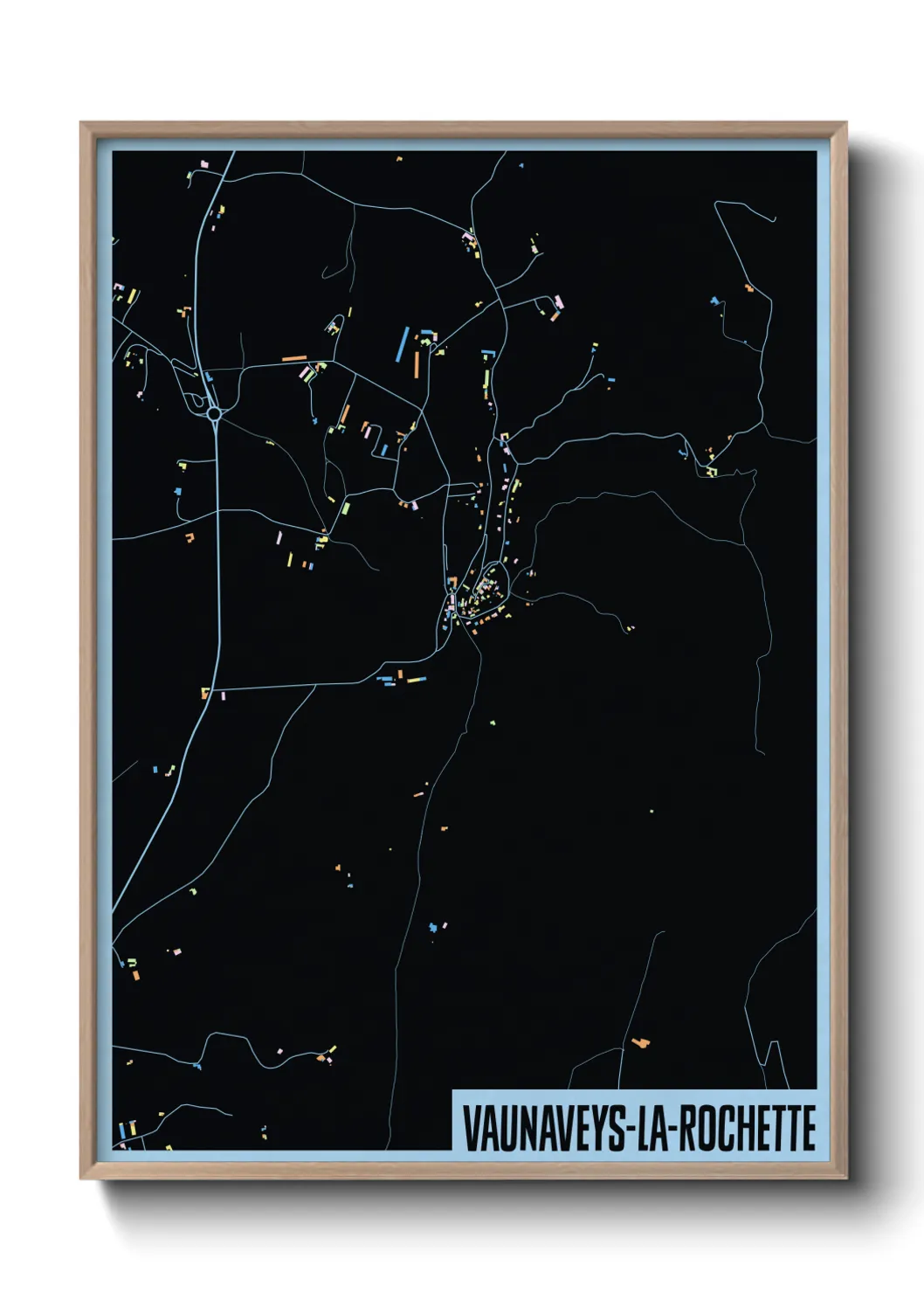 Une affiche de carte sur Vaunaveys-la-Rochette