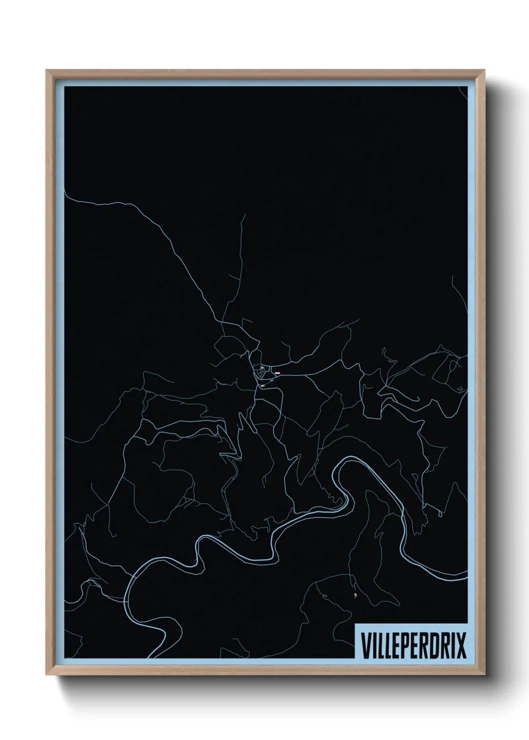 Une affiche de carte sur Villeperdrix