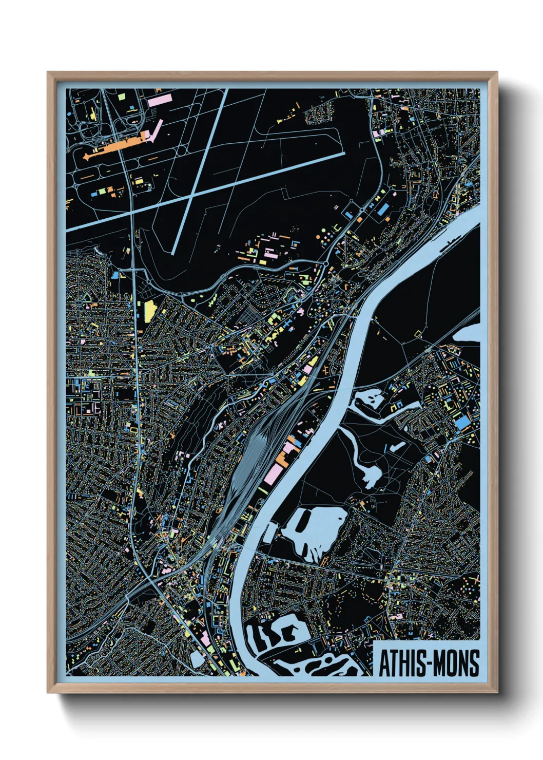 Une affiche de carte sur Athis-Mons