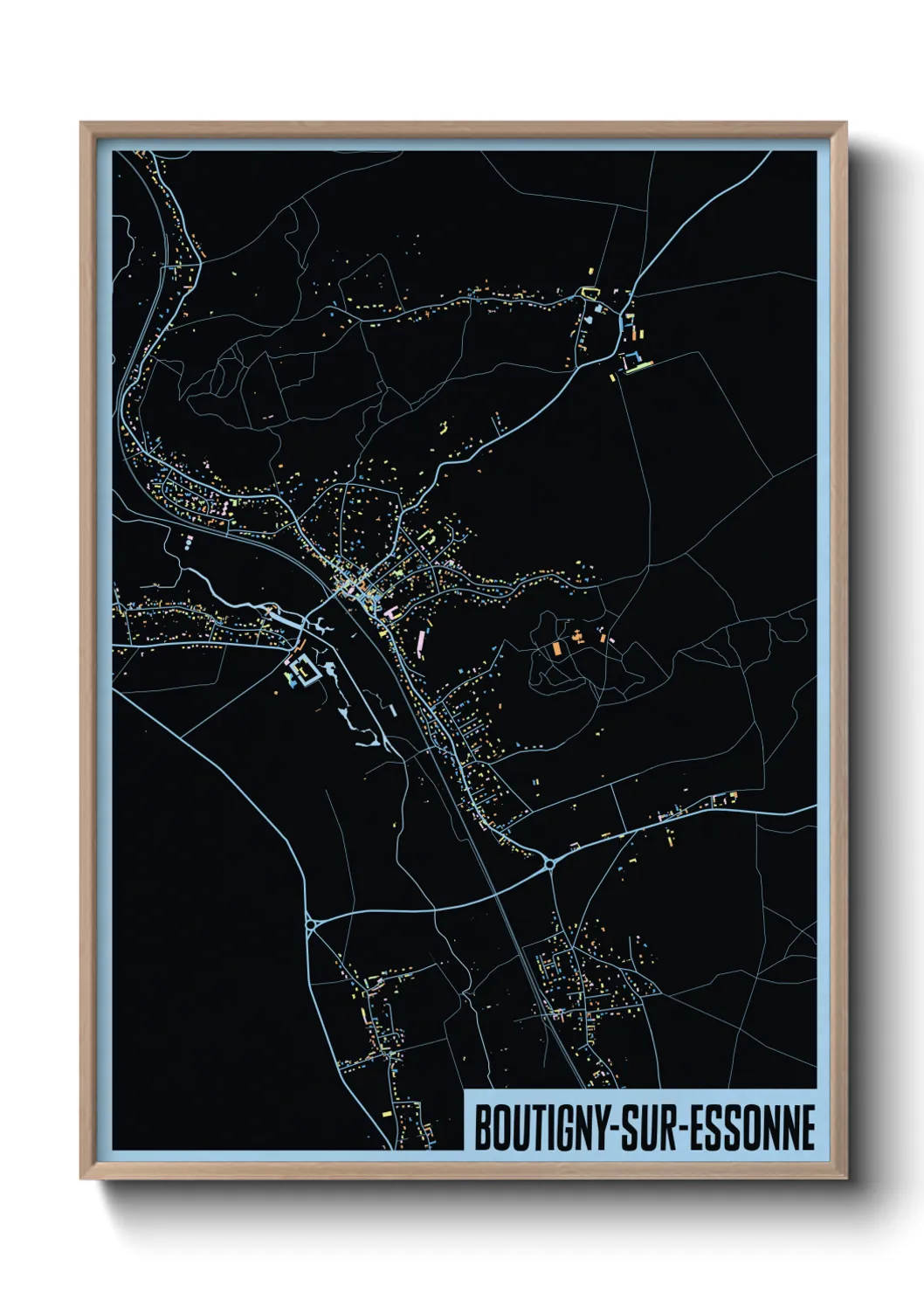 Une affiche de carte sur Boutigny-sur-Essonne