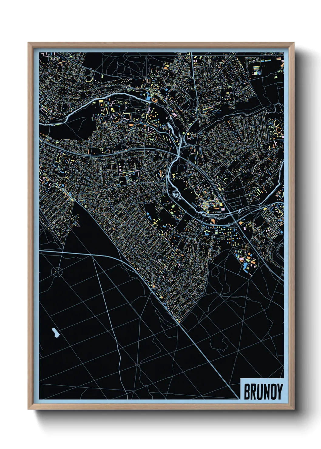 Une affiche de carte sur Brunoy