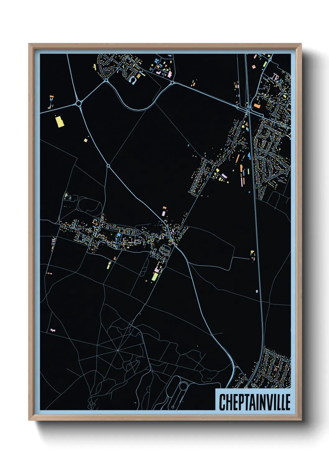 Une affiche de carte sur Cheptainville