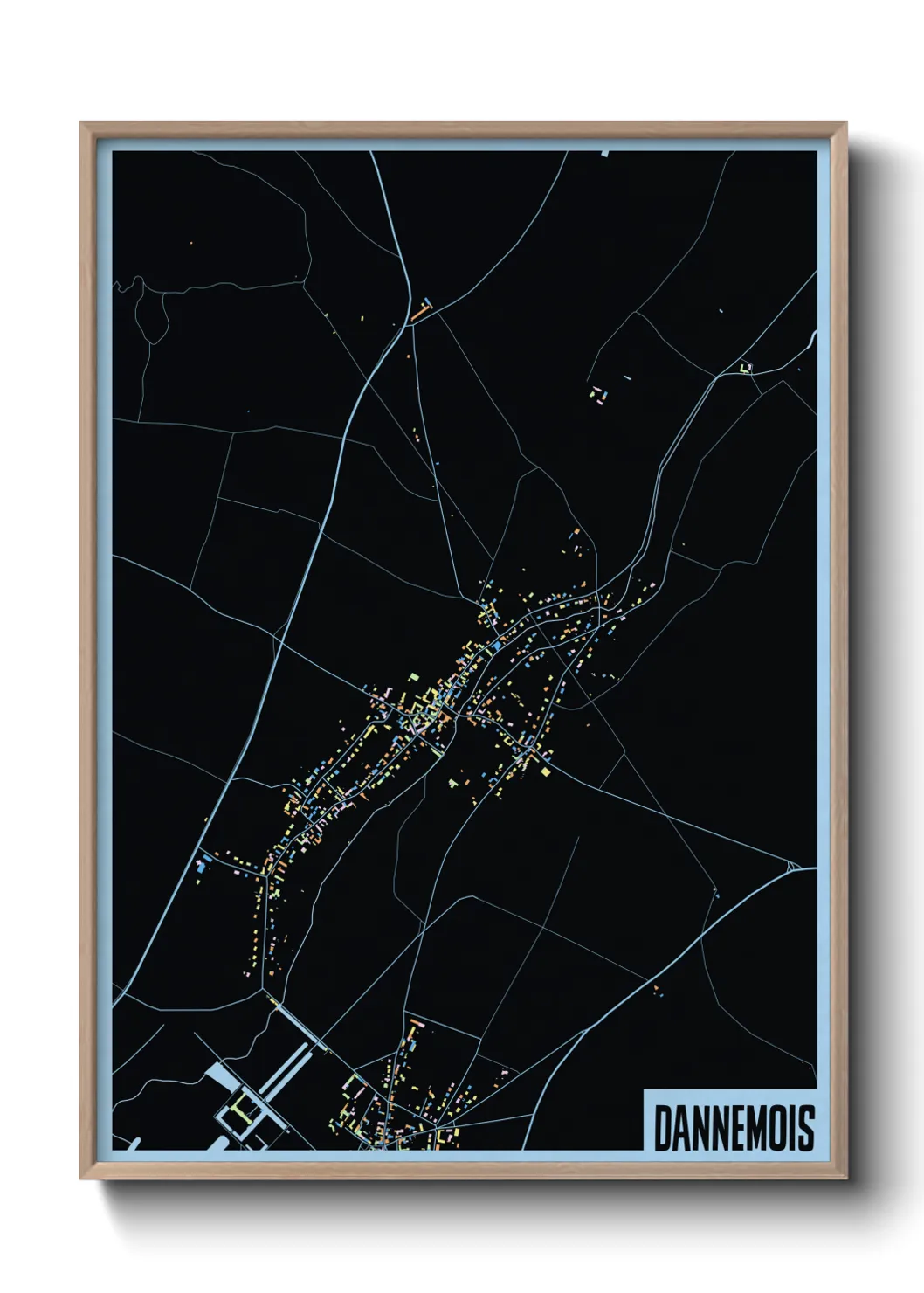 Une affiche de carte sur Dannemois