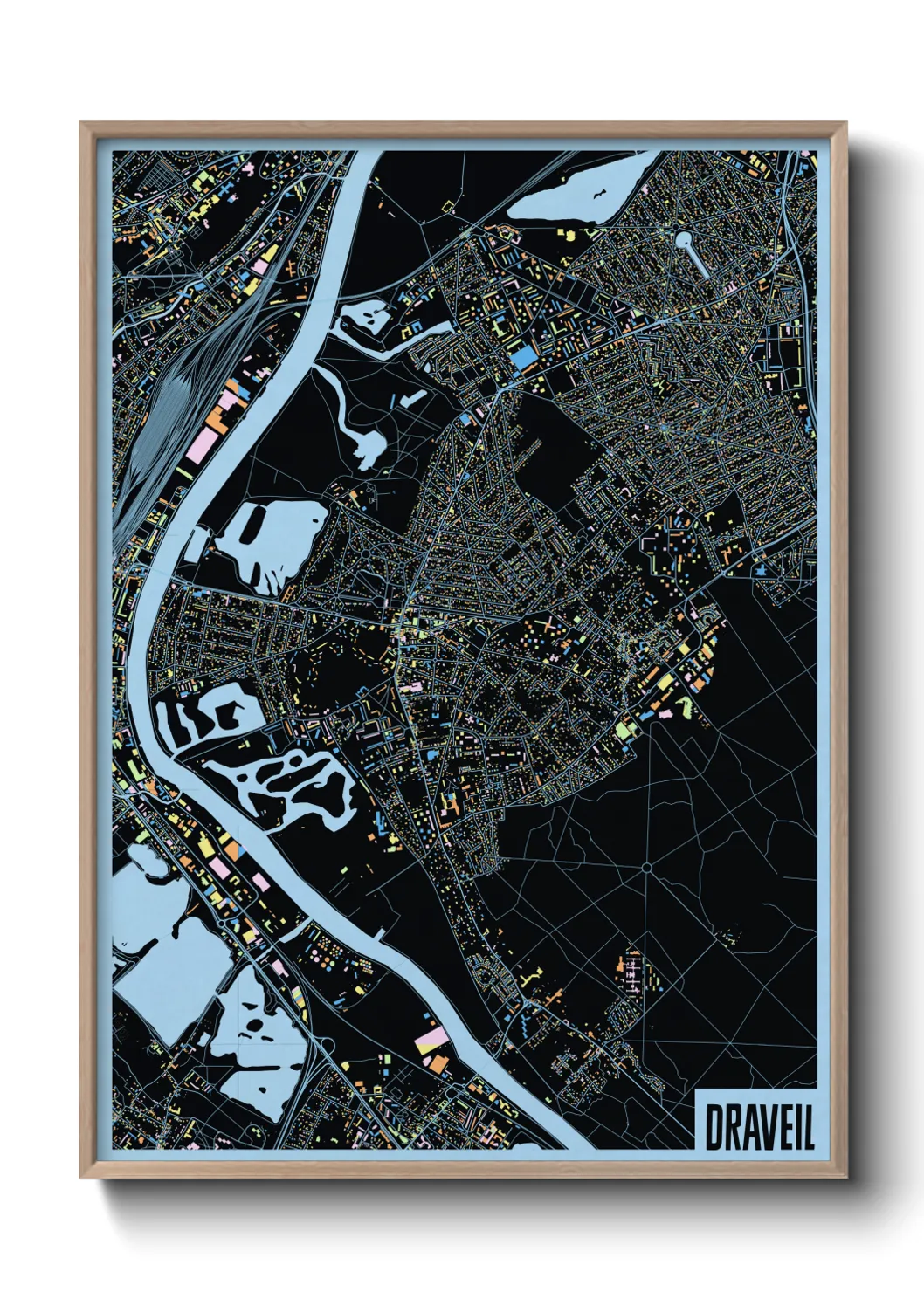 Une affiche de carte sur Draveil