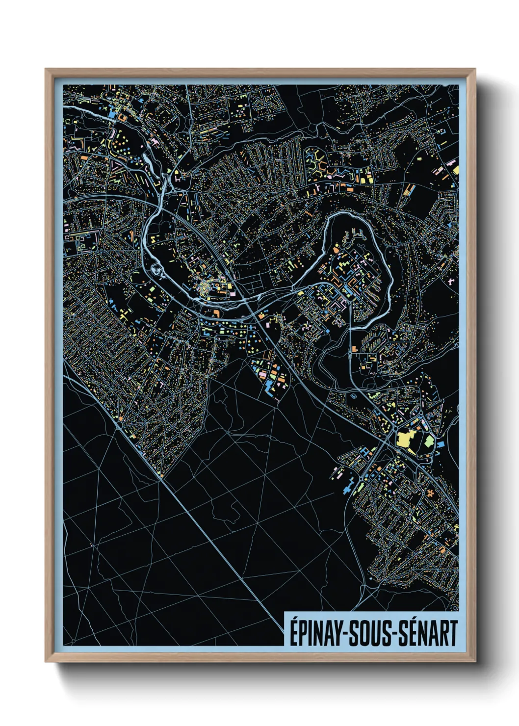 Une affiche de carte sur Épinay-sous-Sénart