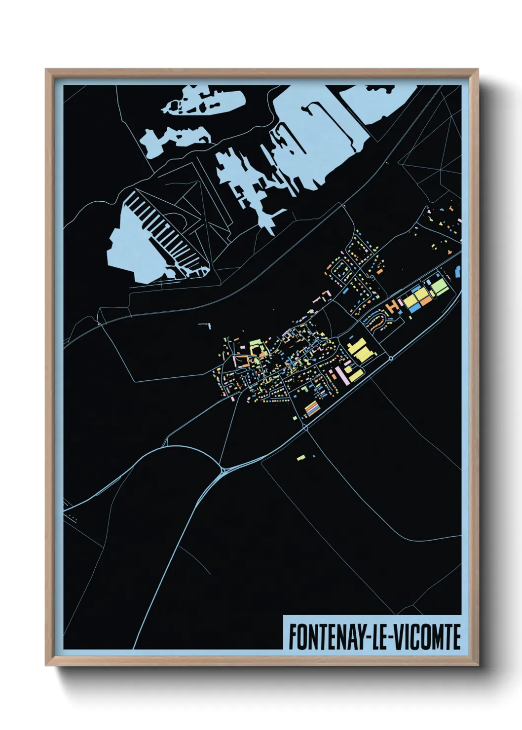 Un poster carteFontenay-le-Vicomte