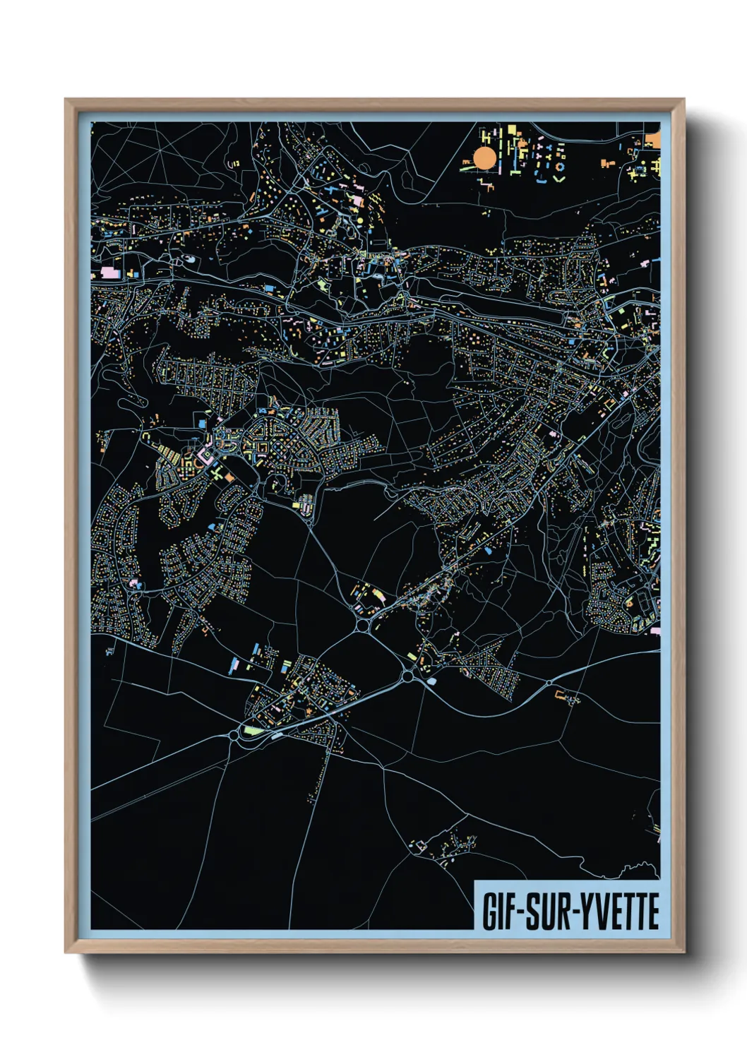 Une affiche de carte sur Gif-sur-Yvette