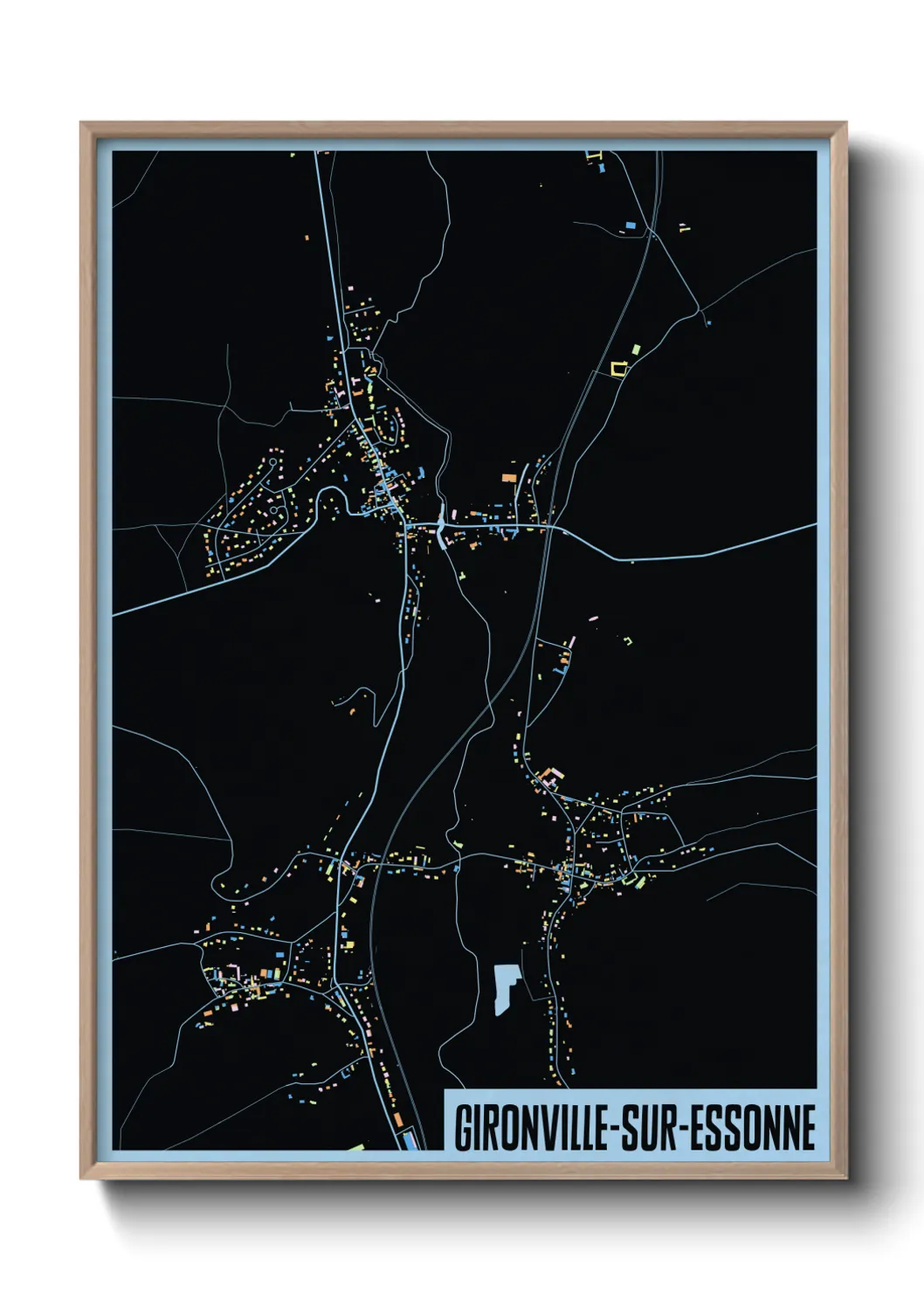 Une affiche de carte sur Gironville-sur-Essonne