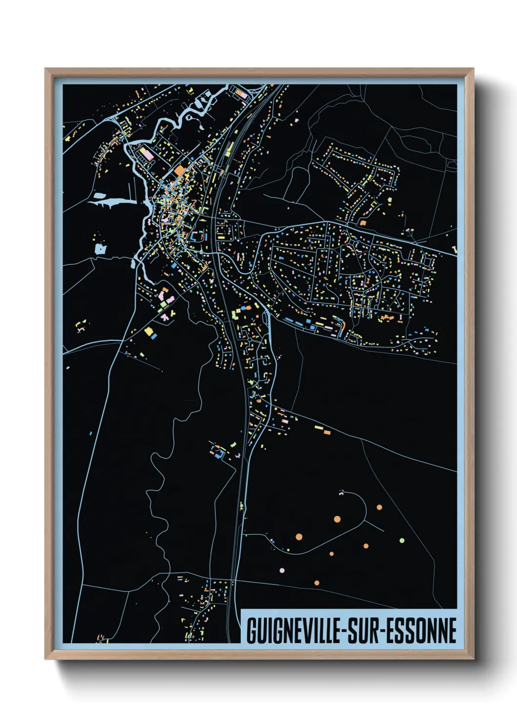 Une affiche de carte sur Guigneville-sur-Essonne