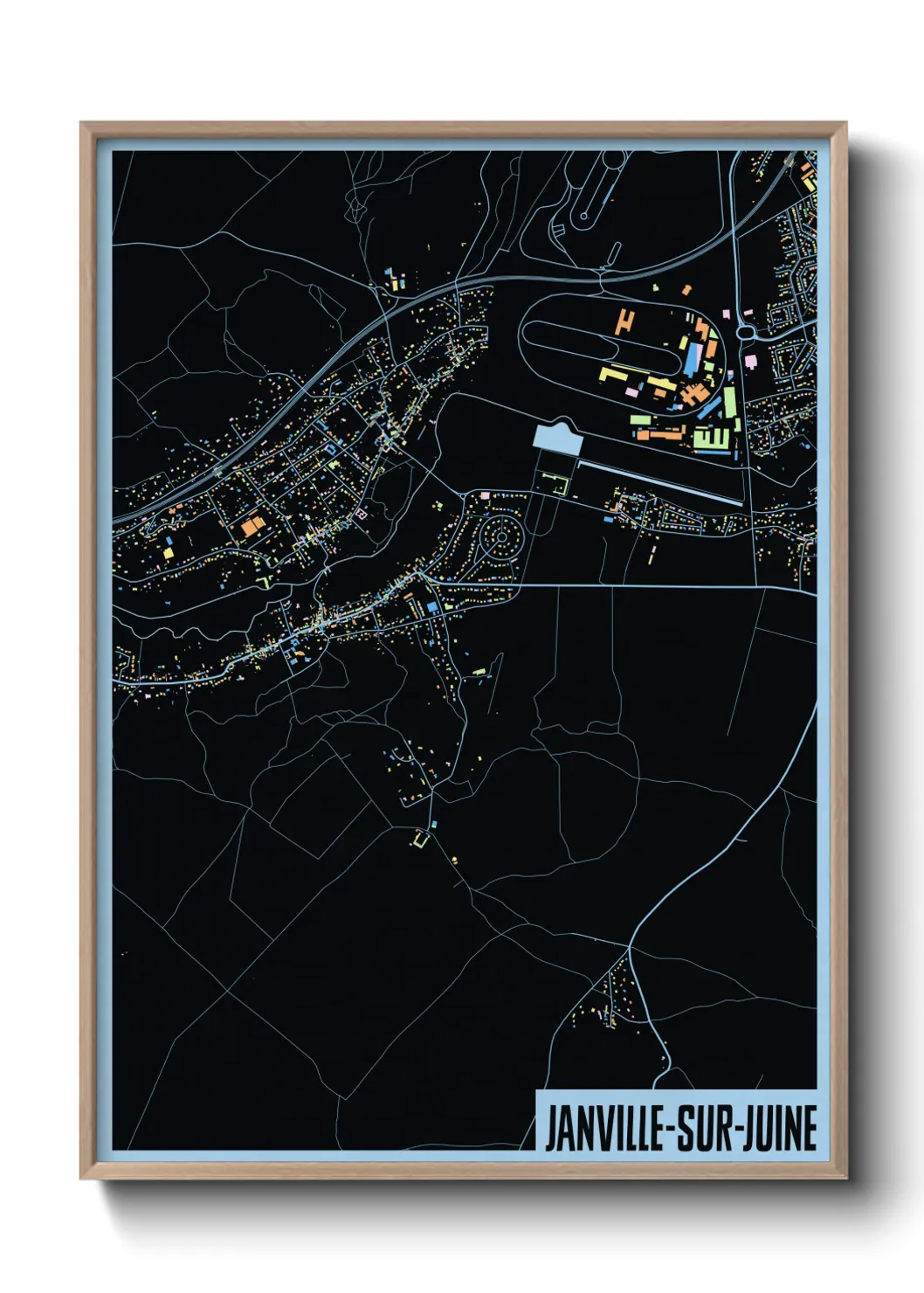 Une affiche de carte sur Janville-sur-Juine