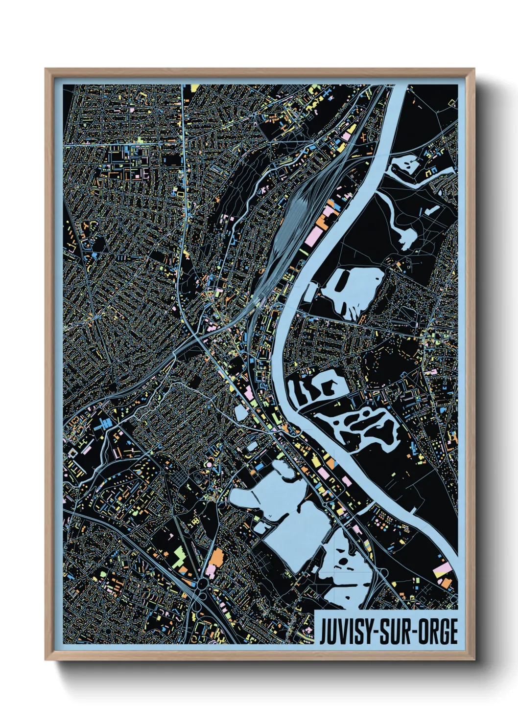 Une affiche de carte sur Juvisy-sur-Orge
