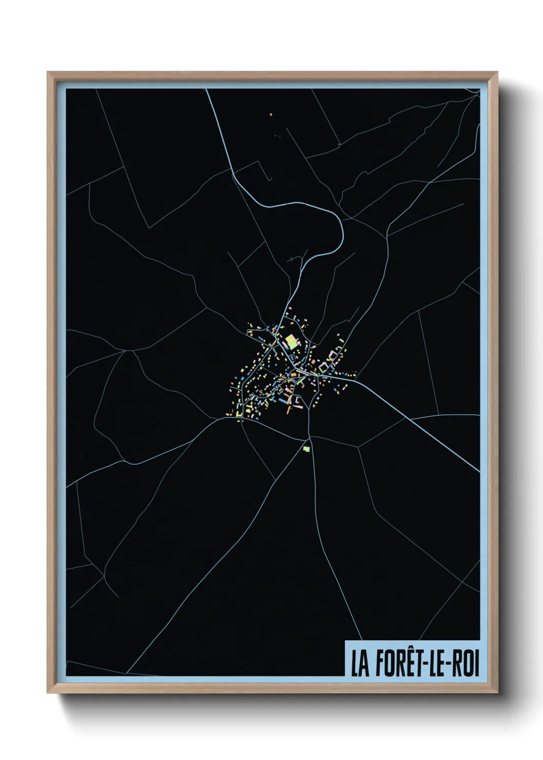 Une affiche de carte sur La Forêt-le-Roi