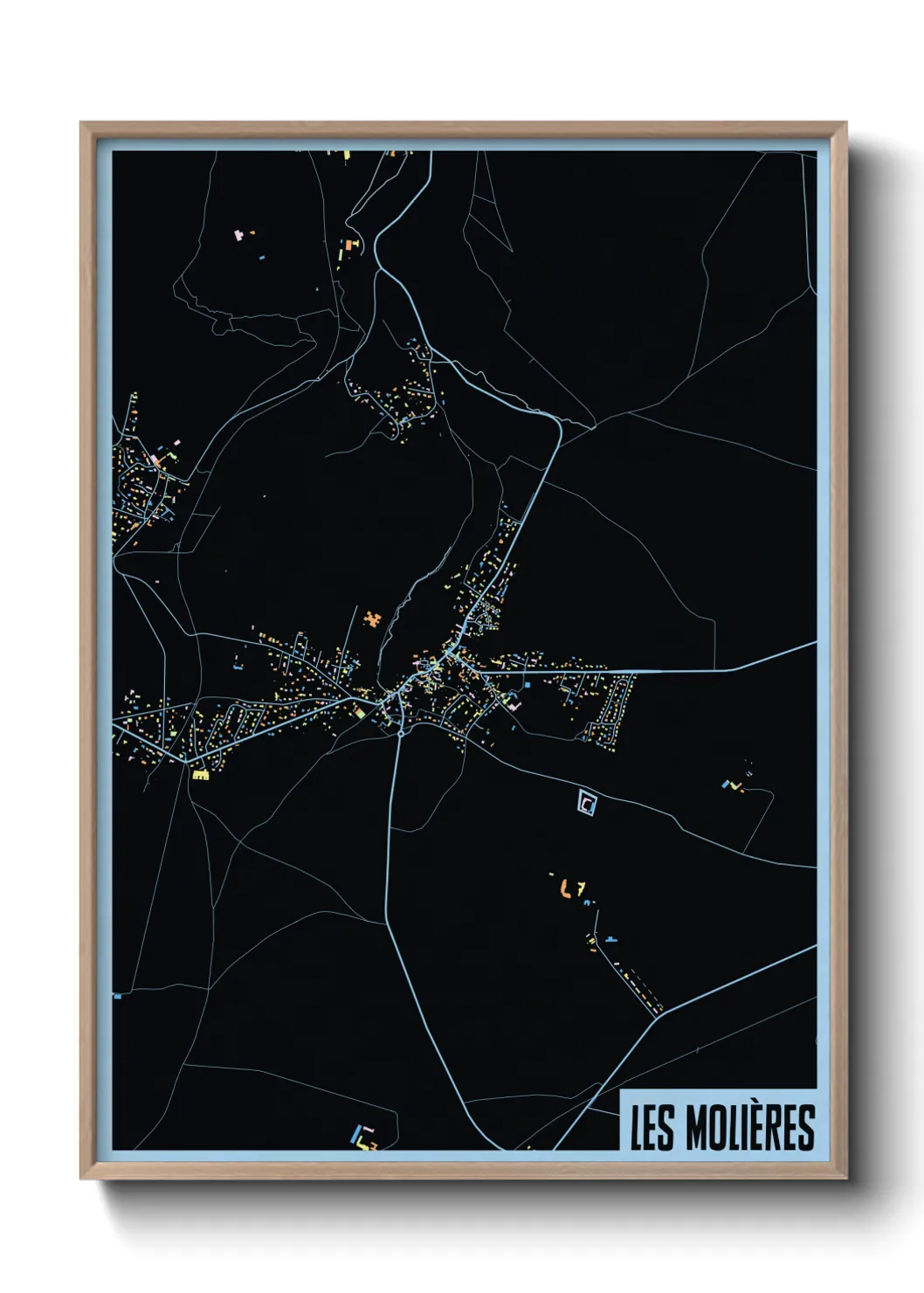 Une affiche de carte sur Les Molières