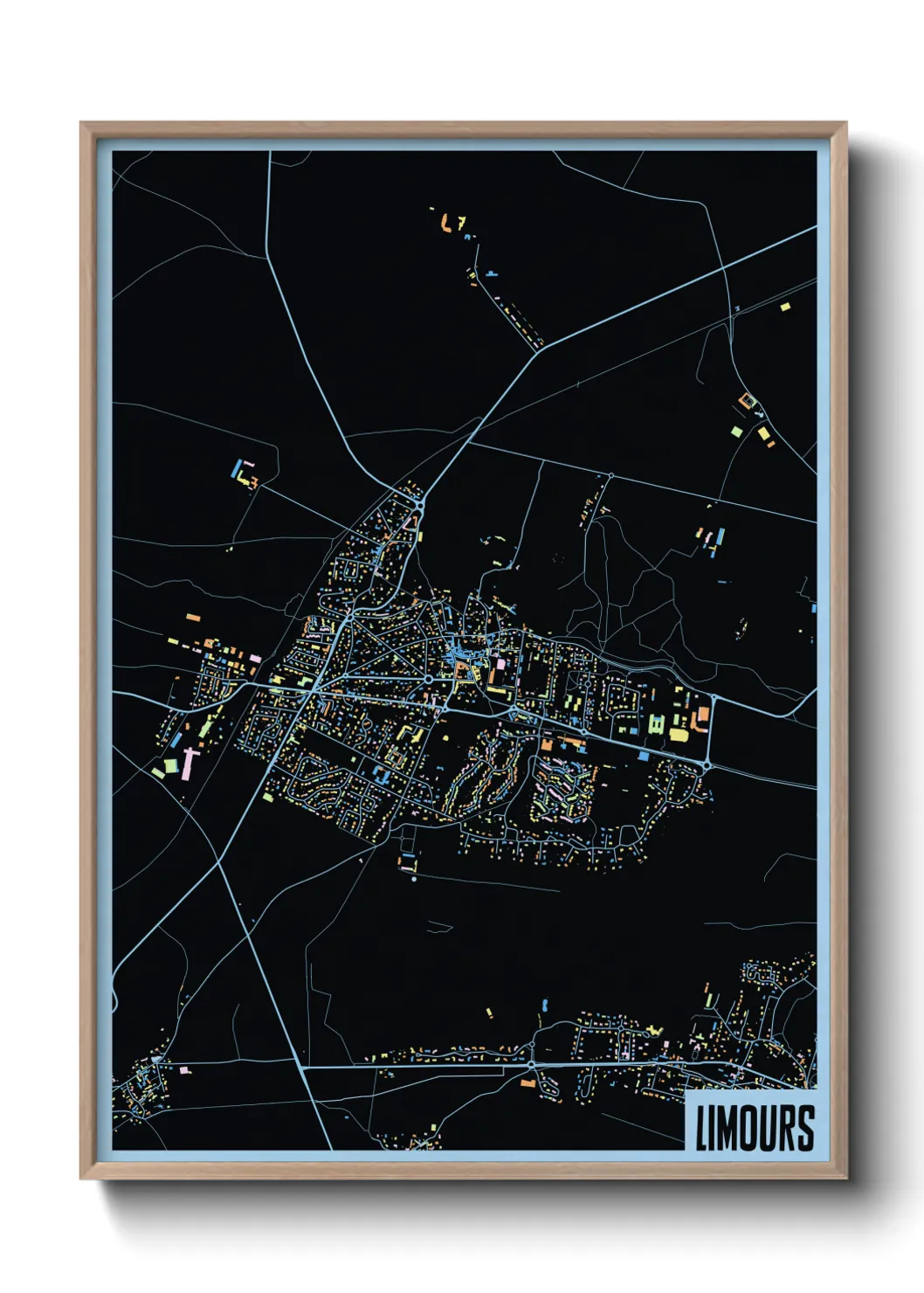 Une affiche de carte sur Limours