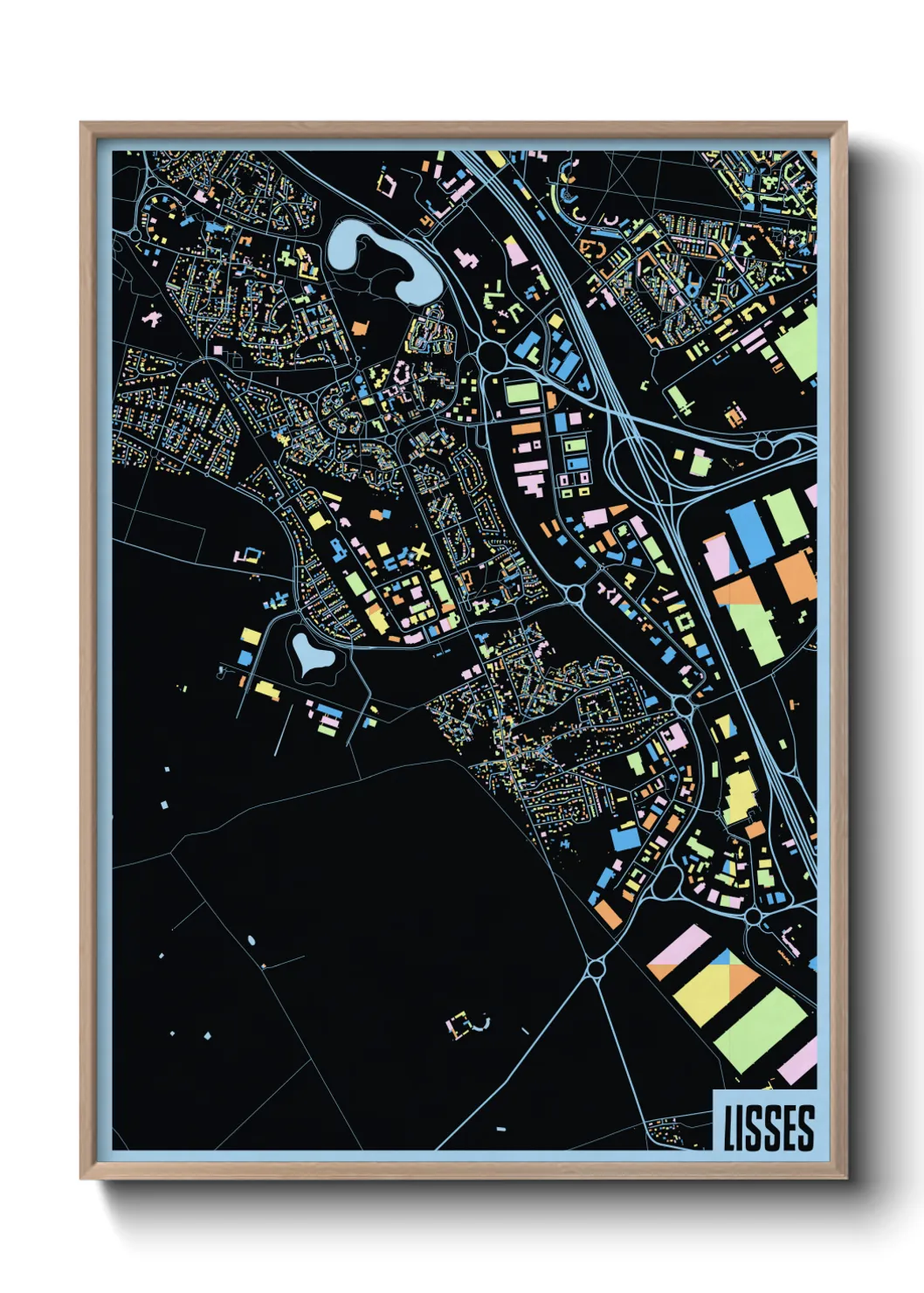 Une affiche de carte sur Lisses