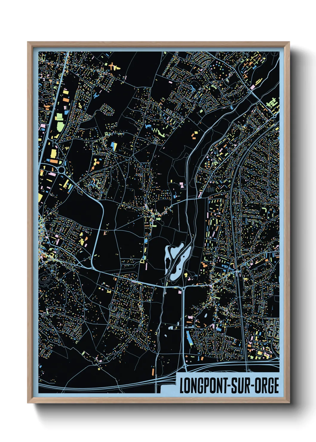 Une affiche de carte sur Longpont-sur-Orge