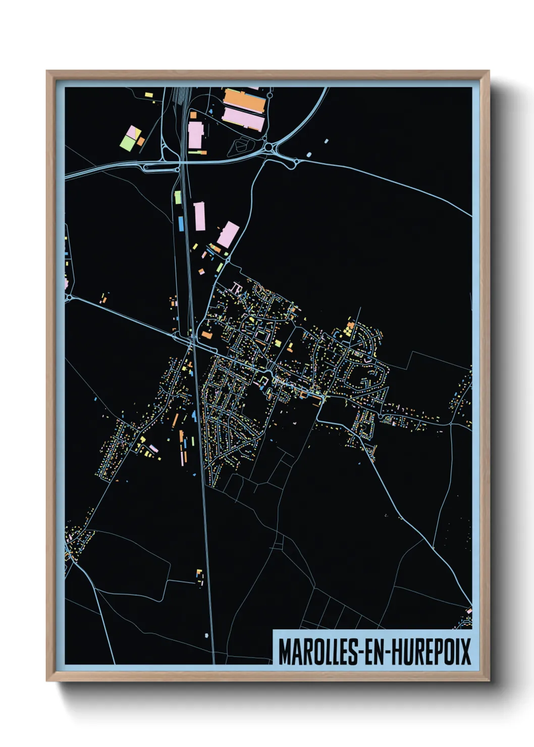 Une affiche de carte sur Marolles-en-Hurepoix