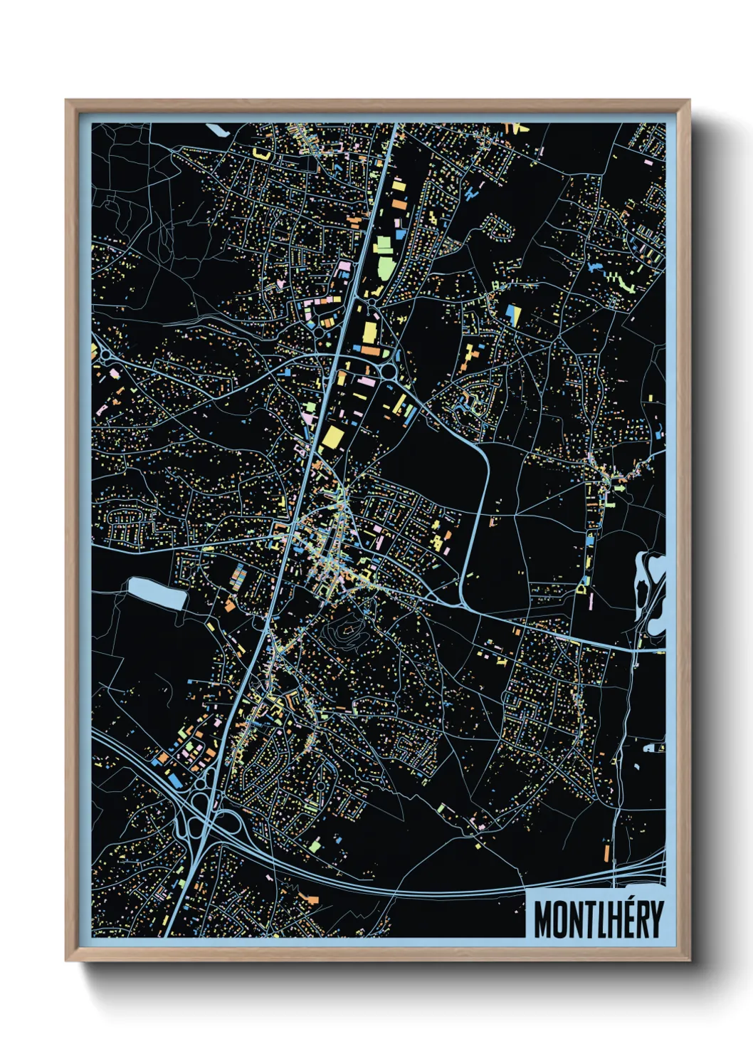 Une affiche de carte sur Montlhéry