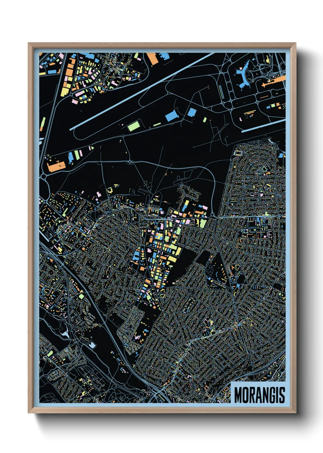 Une affiche de carte sur Morangis