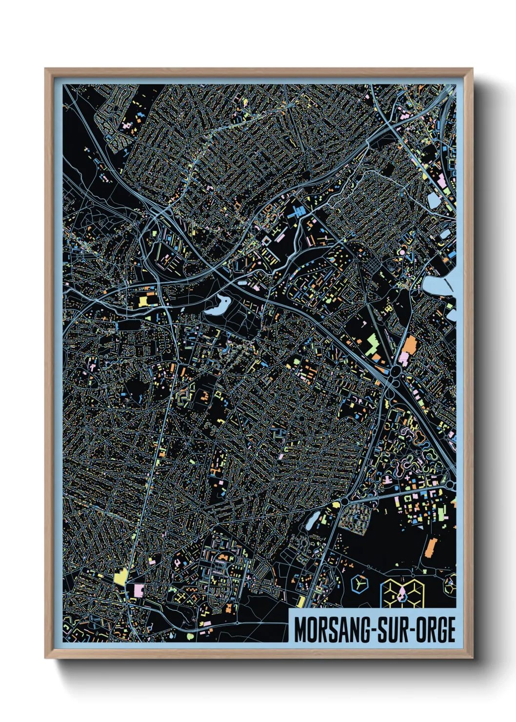 Une affiche de carte sur Morsang-sur-Orge
