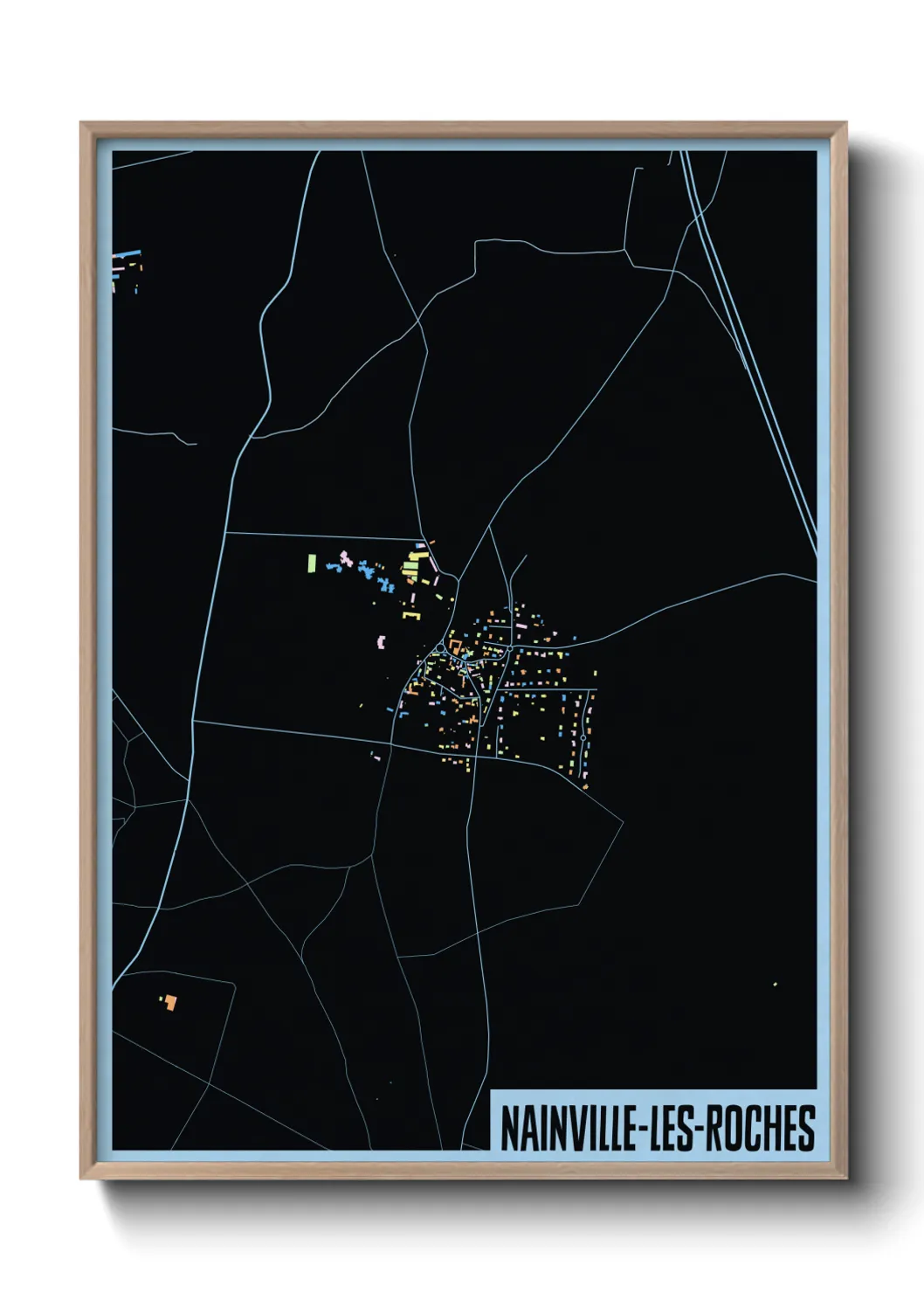 Une affiche de carte sur Nainville-les-Roches