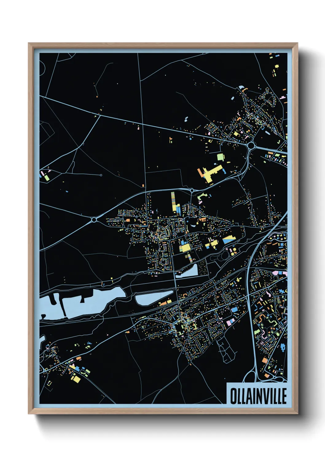 Une affiche de carte sur Ollainville