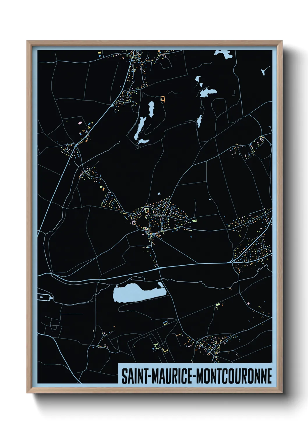 Une affiche de carte sur Saint-Maurice-Montcouronne
