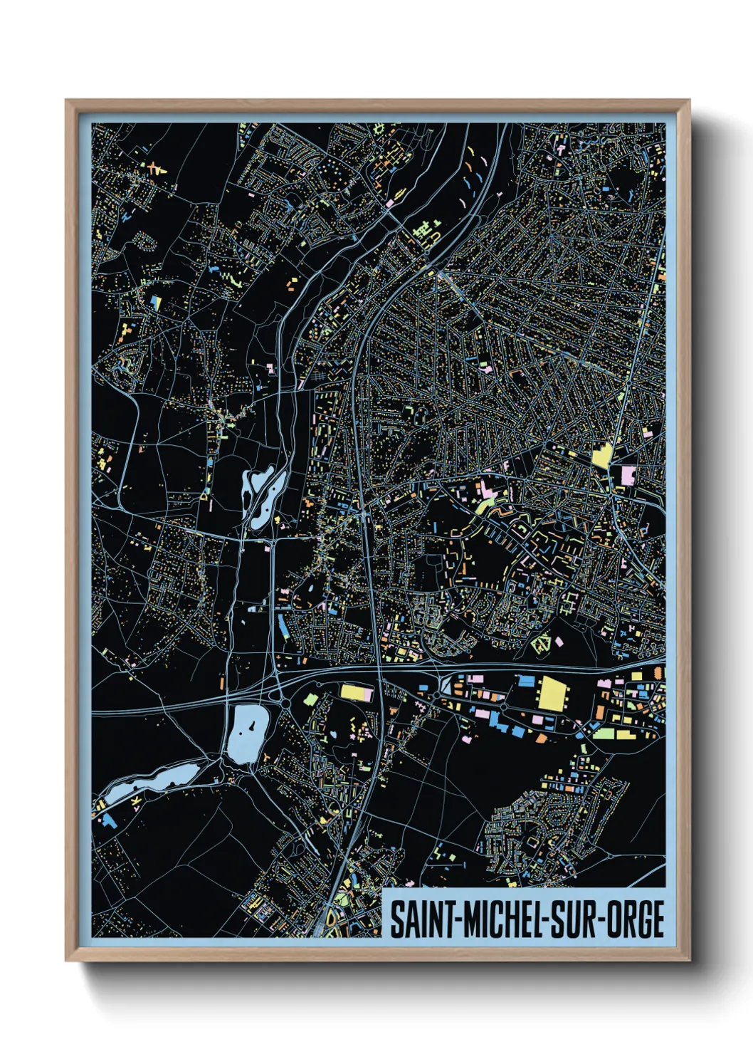 Une affiche de carte sur Saint-Michel-sur-Orge
