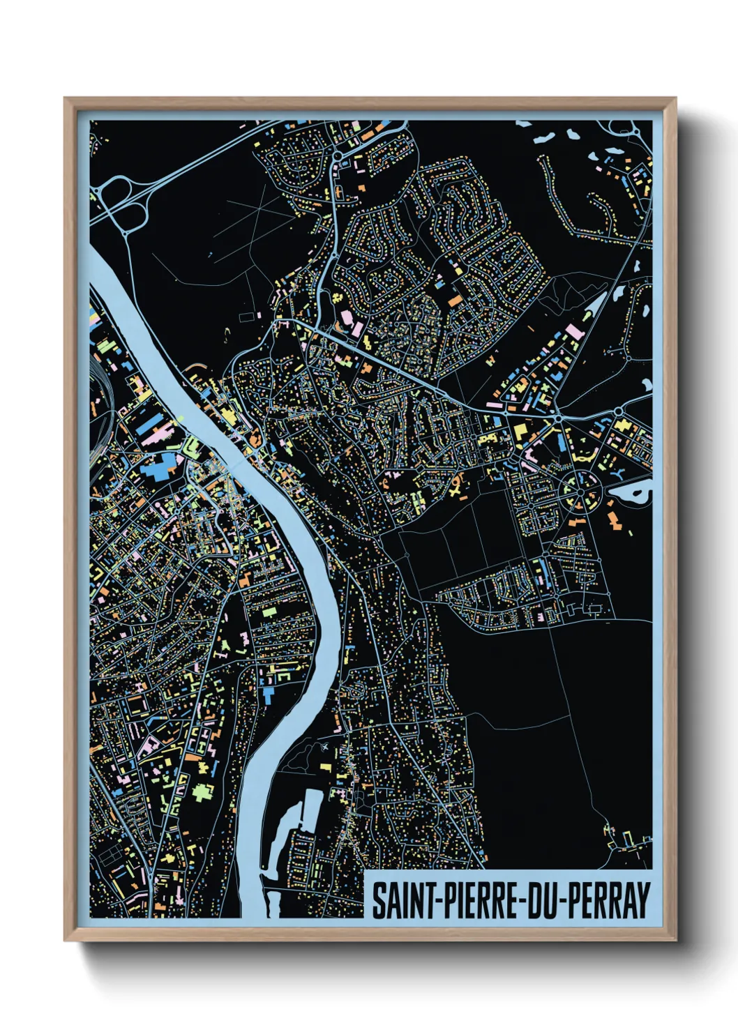 Une affiche de carte sur Saint-Pierre-du-Perray