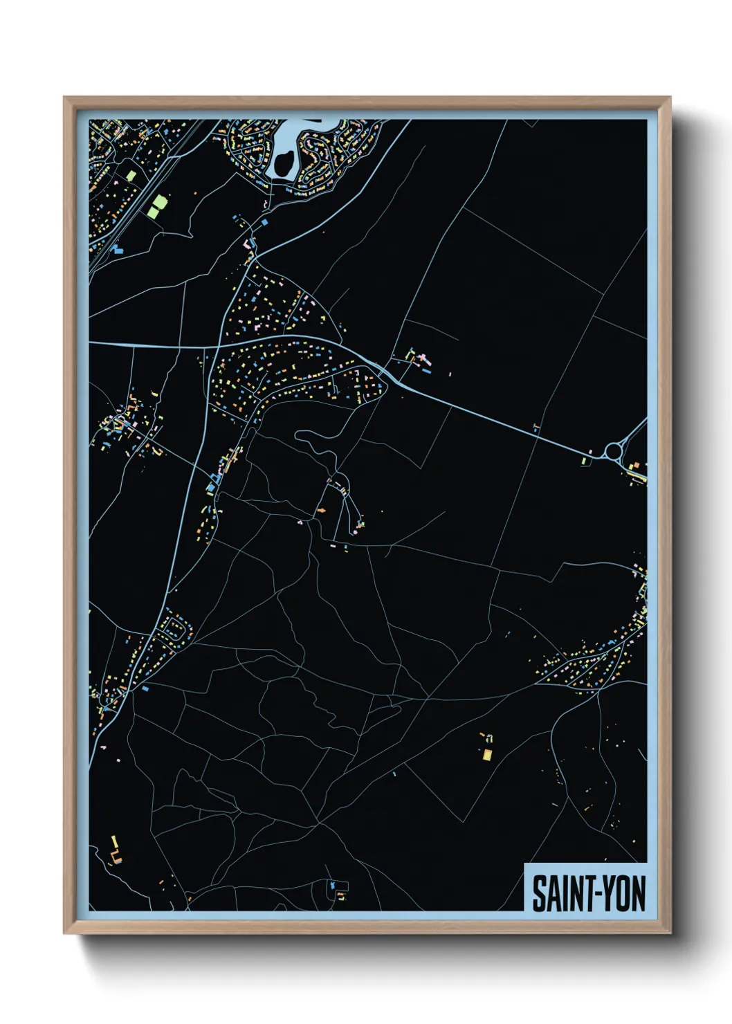 Une affiche de carte sur Saint-Yon