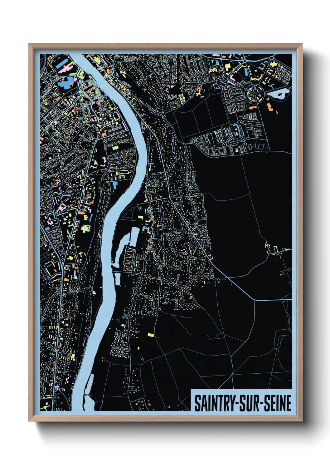 Une affiche de carte sur Saintry-sur-Seine