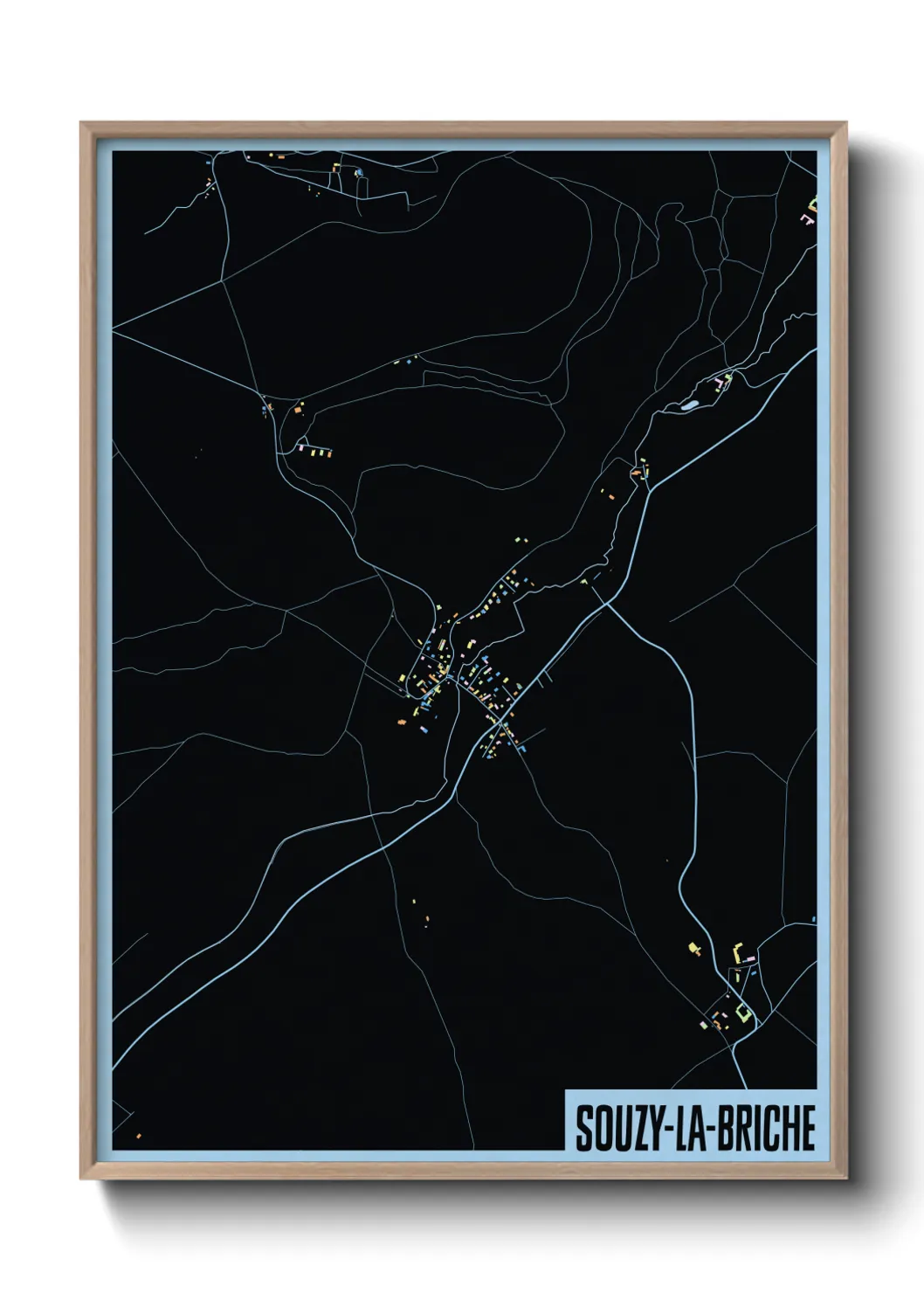 Une affiche de carte sur Souzy-la-Briche