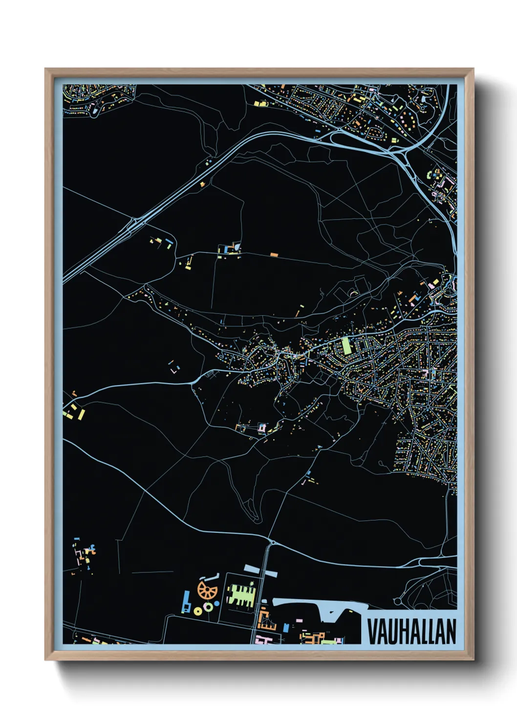 Une affiche de carte sur Vauhallan