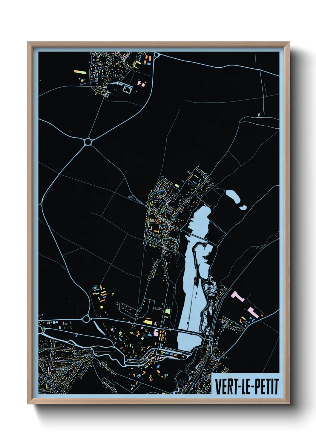 Une affiche de carte sur Vert-le-Petit