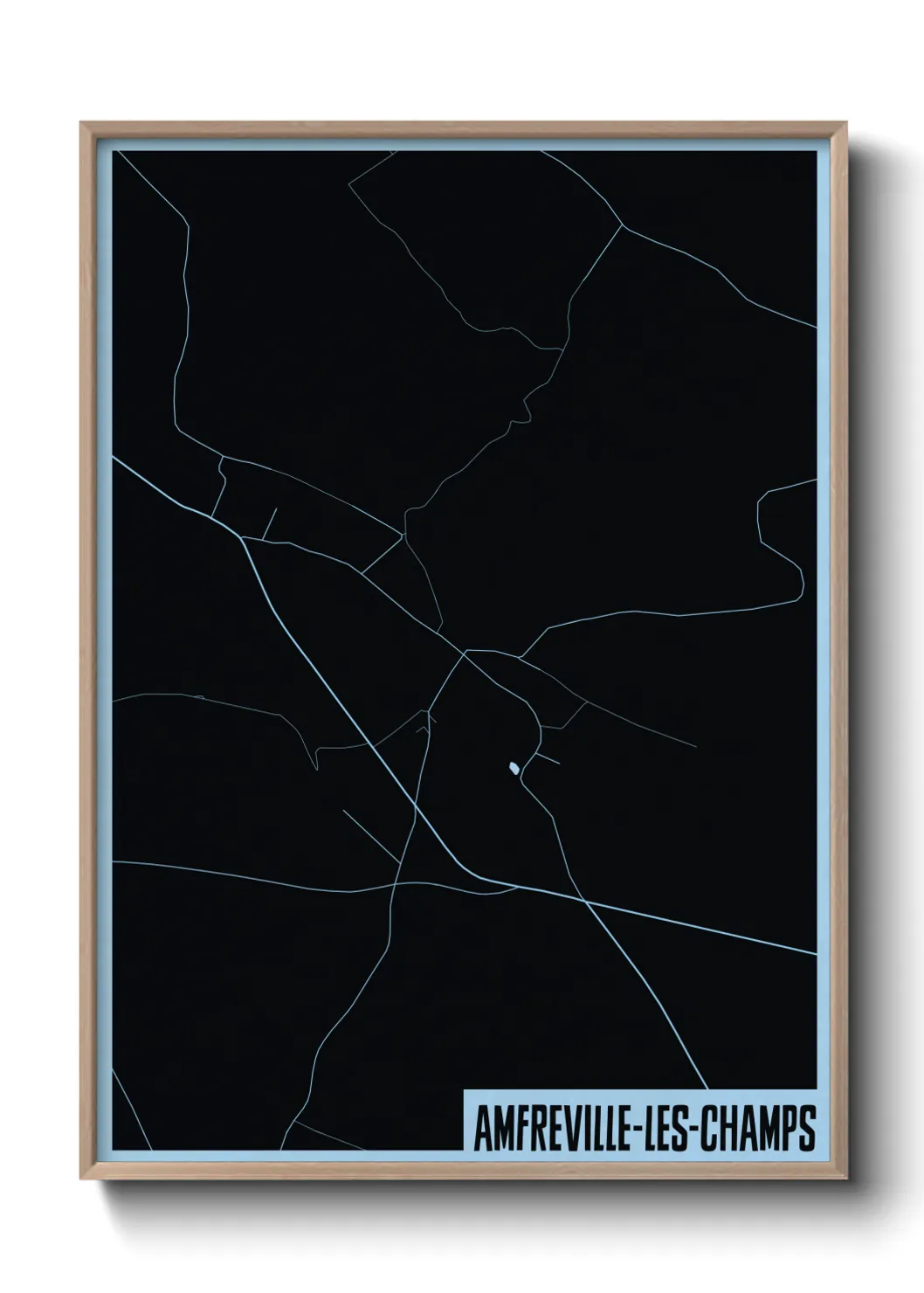 Une affiche de carte sur Amfreville-les-Champs