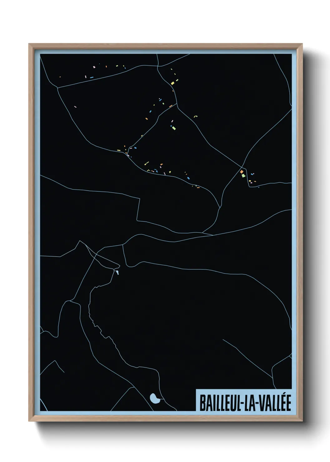 Une affiche de carte sur Bailleul-la-Vallée