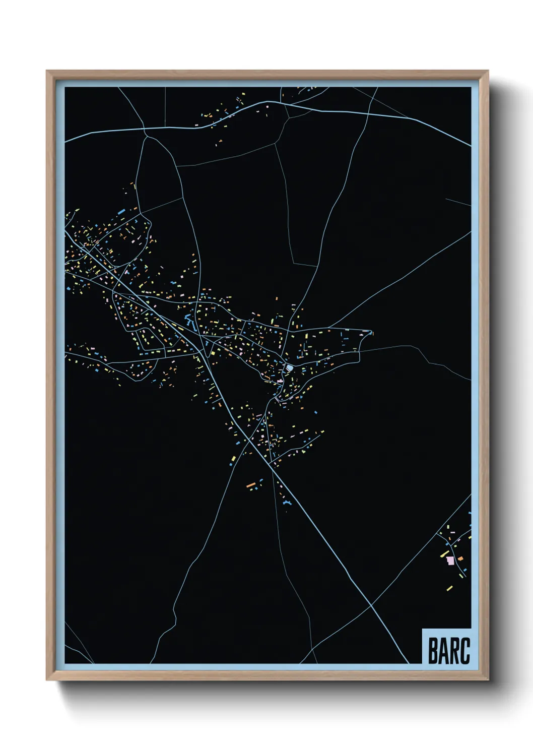 Une affiche de carte sur Barc