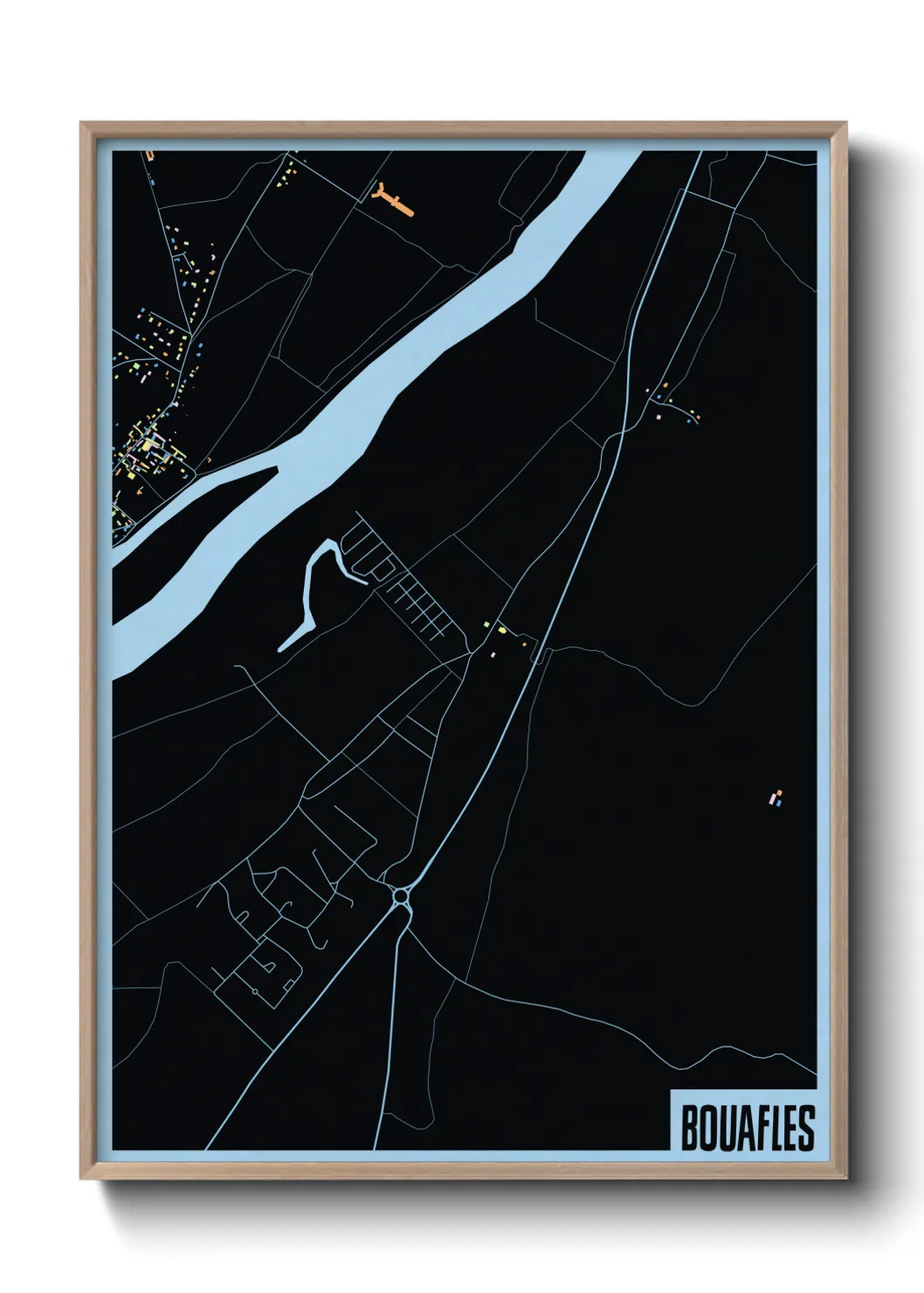 Une affiche de carte sur Bouafles