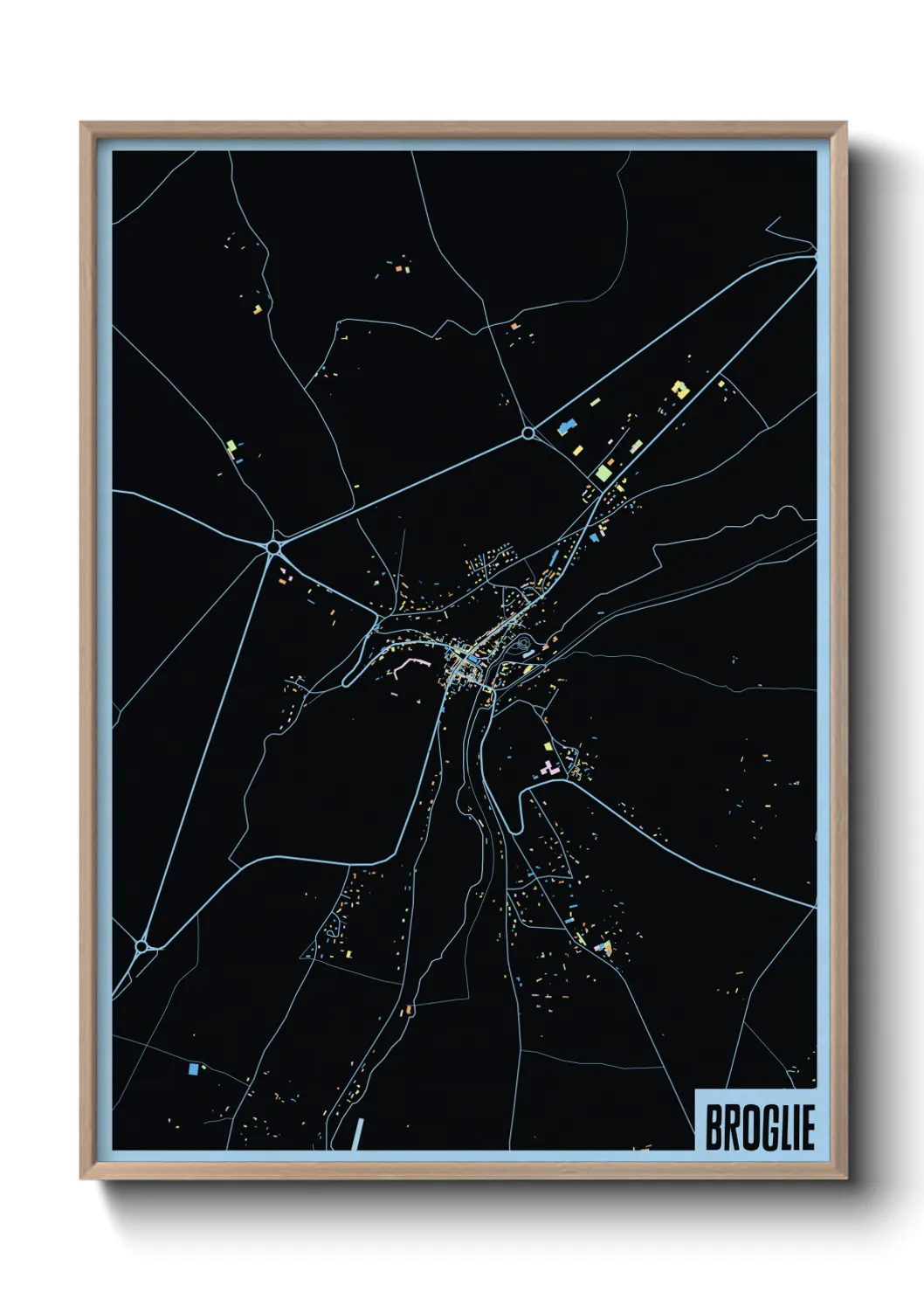 Une affiche de carte sur Broglie